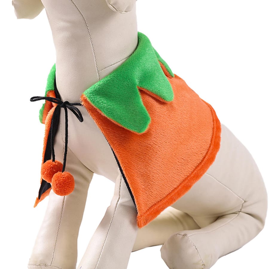 Reversible Pumpkin Pet Cloak for Dogs and Cats